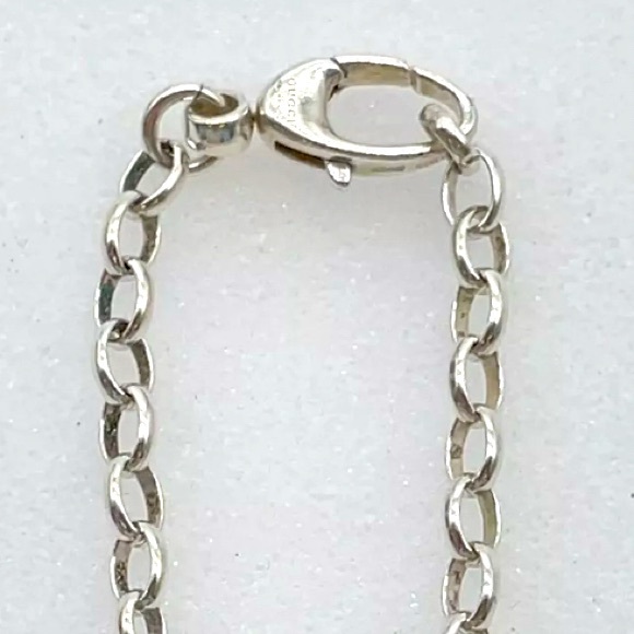 293 Gucci GG Interlocking Logo Silver 925 Necklace - Picture 4 of 7
